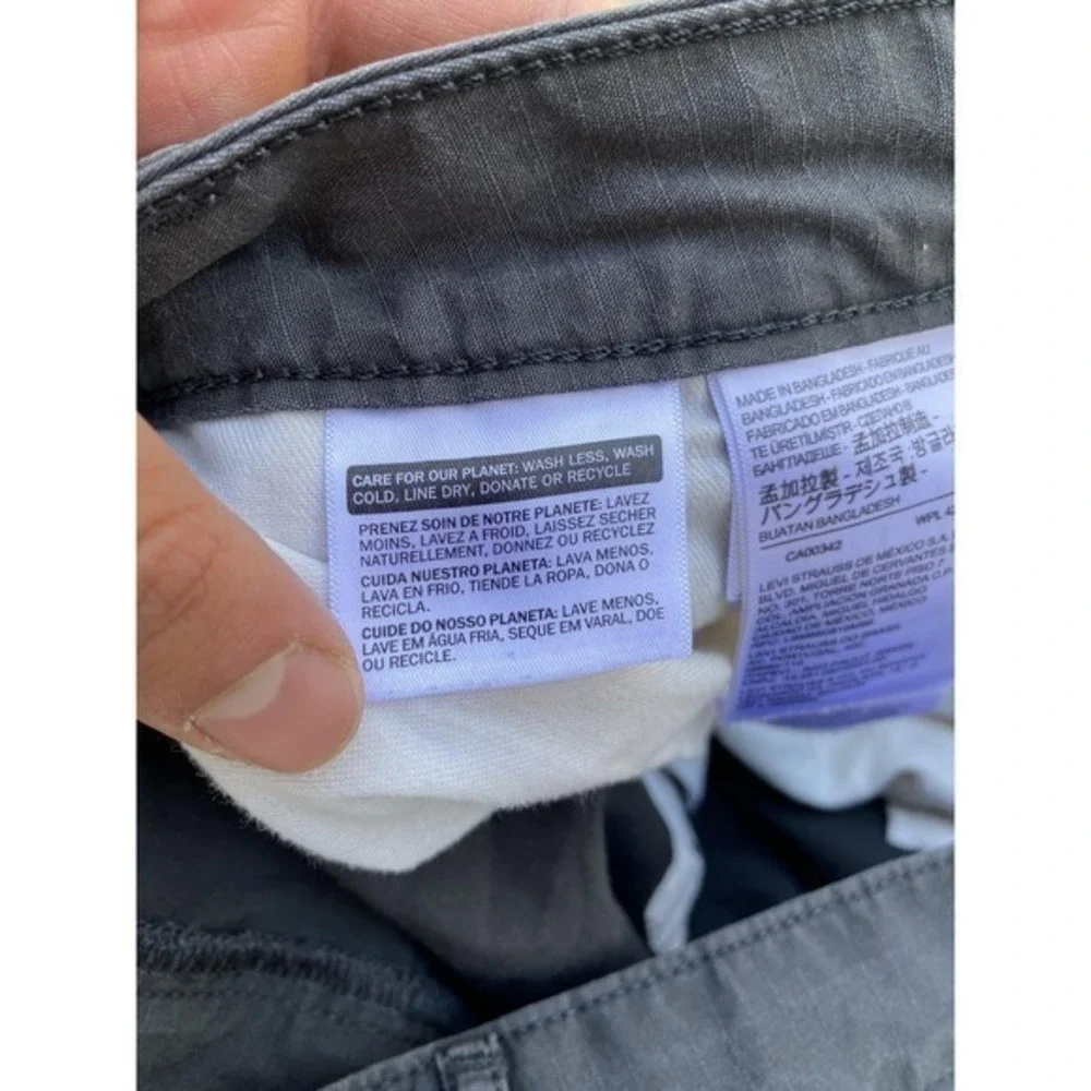 Levis Cargo Shorts Mens 38 Gray Ripstop Utility Pockets Outdoors Classic Style‎